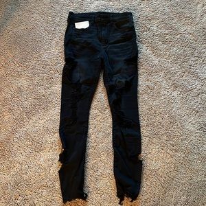 Size 8 American Eagle Super High Rise Black Jeans
